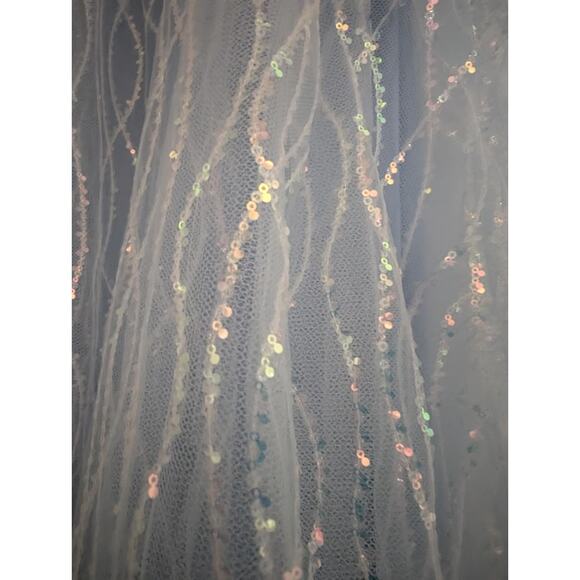 Amiyah Formal Blue Sequin Tulle Corset A-Line Maxi Dress Homecoming Prom Size S - Picture 6 of 16